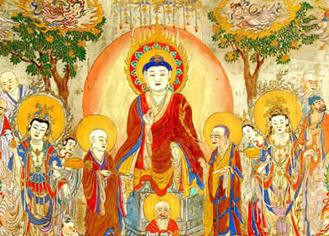 Ilustracja Chiny Umiera Huineng, szósty patriarcha Buddyzmu Chan